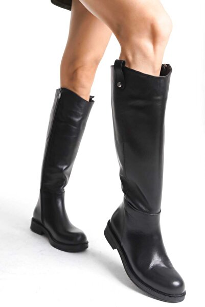 ERNİLA Černé dámské boty z pravé kůže SIERRA