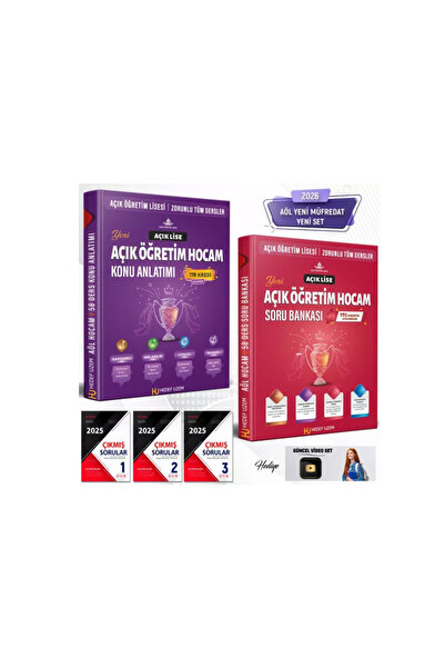 Liyakat Yayınları YENİ AÇIK ÖĞRETİM HOCAM SINAV SETİ - Zorunlu Tüm Dersler Ko...