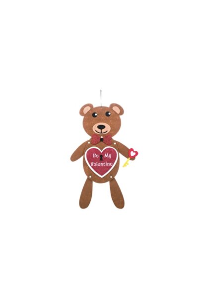 SOHO Ursulet flexibil, 60 cm, mesaj Be My Valentine, Maro/Rosu