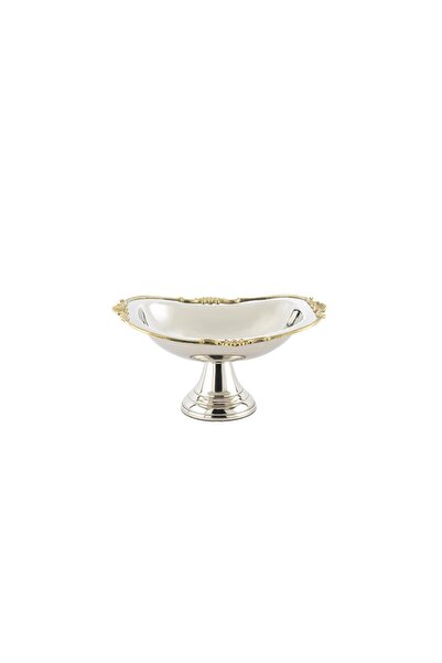 Mikasa Moor Gold Gümüş Ayaklı Gondol Tabak 22x16x12 cm