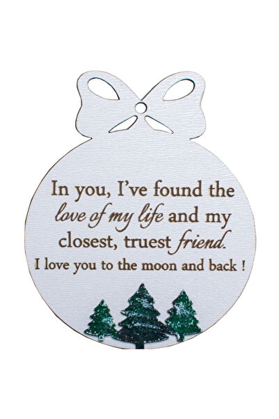 OEM Glob de Craciun pentru Persoana Iubita HH1630 din Lemn Model Brazi