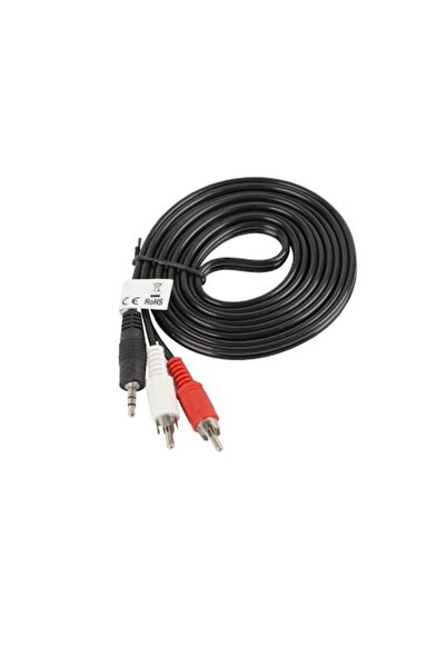 SOHO Cablu audio 2 RCA la Jack 3,5 mm, 2 m, Negru