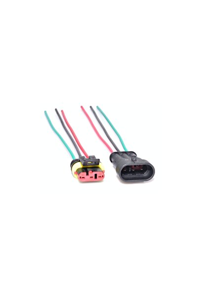 SOHO Auto Connectors 3 Wires Waterproof, 3 Pins, Black