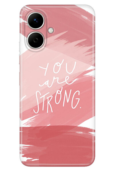 TECNO Spark Go 2 (KM4) Uyumlu Kılıf Dekoratif Silikon Baskılı Kapak You Are Strong