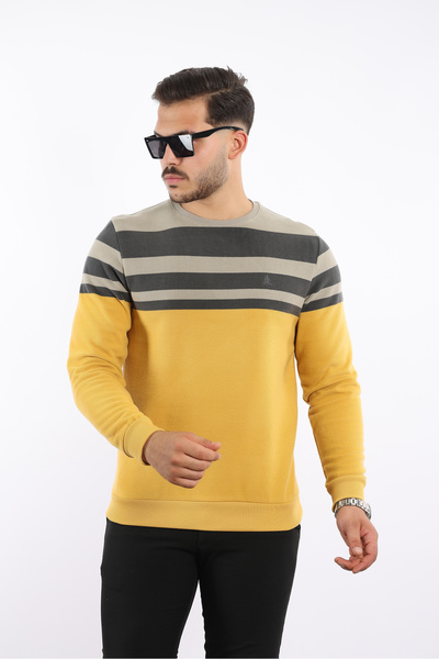 rugatchi سترة سيلانيك منسوجة بياقة دائرية - مقاس عادي