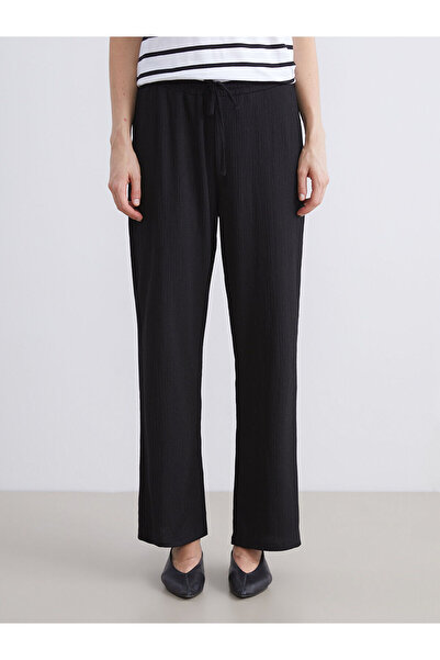 LC Waikiki Elastic Waist Textured Women's Trousers