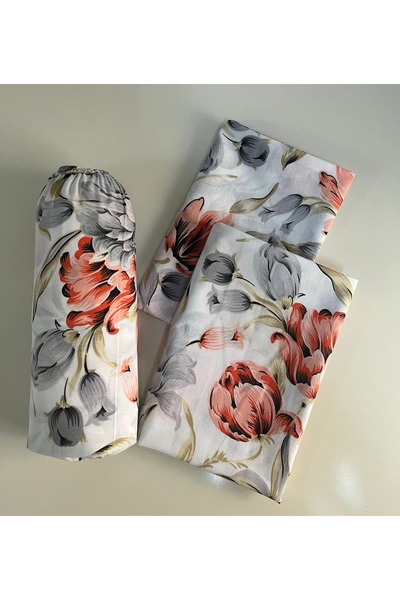 cottonevs Double King Size Elastic Cotton Sheet Set Ranforce (Fabric) Patterned