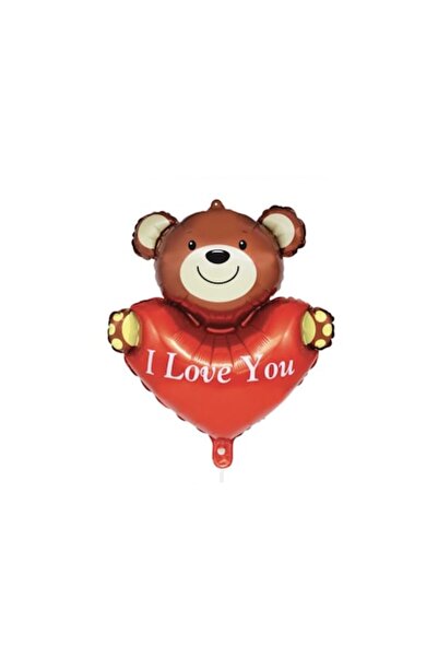 SOHO Party accessory, bear and heart shaped balloon, I Love You, size 25 cm, ...