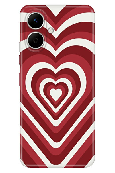 TECNO Spark Go 2 Korumalı Kılıf Retro Art Desenli Esnek Silikon Kalp