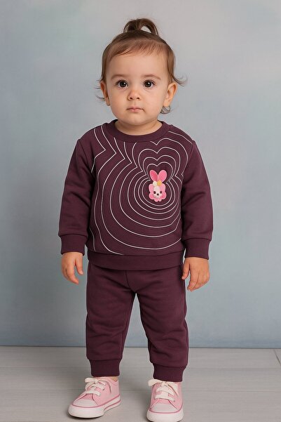 Yalçınoğlu Kids طقم رياضي للأطفال من عمر 1-4 سنوات مصنوع من القطن الممشط المض...