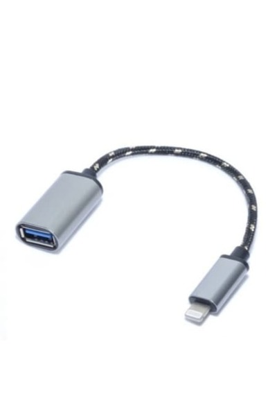 SOHO Adaptor OTG bidirectional cu interfata USB 3.0 la conector lightning, 15 cm, Gri