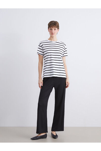 LC Waikiki Elastic Waist Textured Women's Trousers
