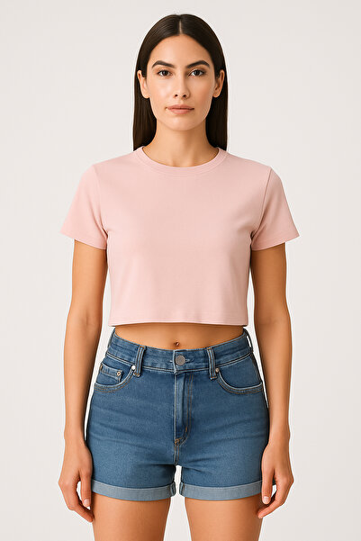 Salvia Dione Γυναικεία μπλούζα από 100% βαμβακερό καμιζόλα Oversize Crop – Άνετο ελαστικό ύφασμα 4 εποχών κομψό τοπ