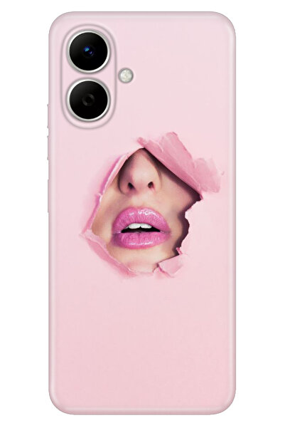 TECNO Spark Go 2 (KM4) Uyumlu Kılıf Dekoratif Silikon Baskılı Kapak Saklı Aşk