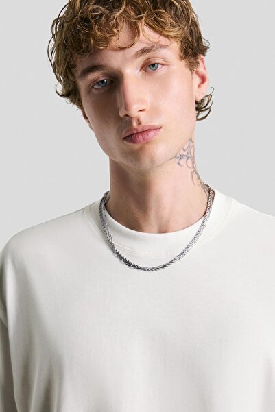 Bershka Short sleeve plush T-shirt