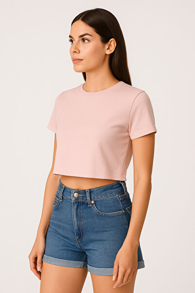 Salvia Dione Γυναικεία μπλούζα από 100% βαμβακερό καμιζόλα Oversize Crop – Άνετο ελαστικό ύφασμα 4 εποχών κομψό τοπ