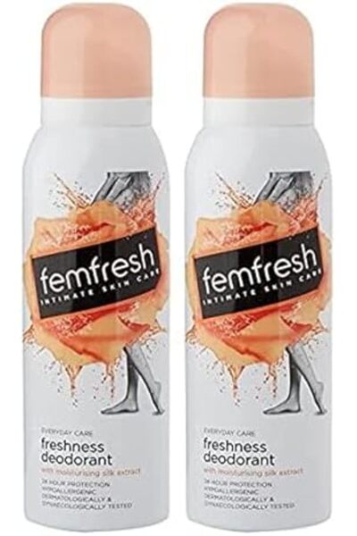 Femfresh بخاخ مزيل العرق المنعش للعناية اليومية من فيم فريش، 125 مل، عبوة من قطعتين، للجنسين