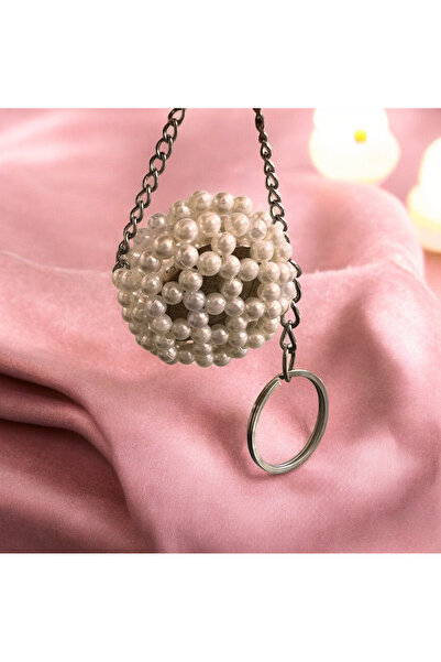 Rose 6’lı Anahtarlık inci boncuk mini çanta anahtarlık