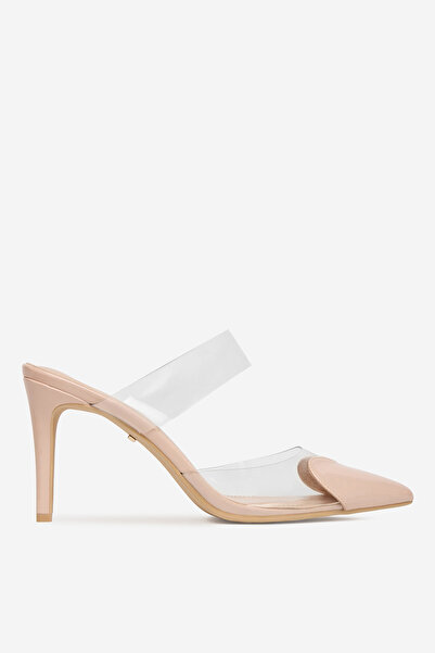 DeeZee Γυναικείες Χαμηλές Σαγιονάρες με Μπεζ Ψηλοτάκουνο 38