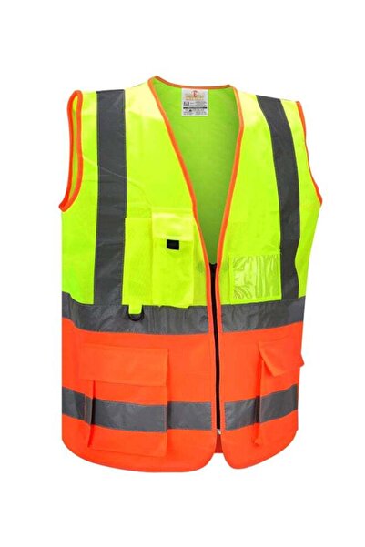 Generic سترة السلامة إمبيرال متعددة التوهج باللون الأخضر/البرتقالي