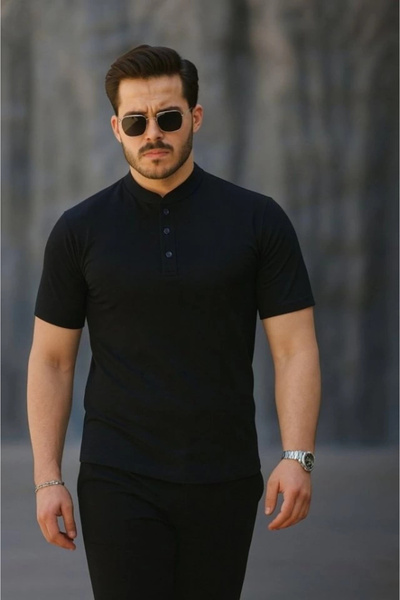 soonaksesuar Γυναικεία κοντομάνικη μπλούζα από βισκόζη με κουμπιά μπροστά