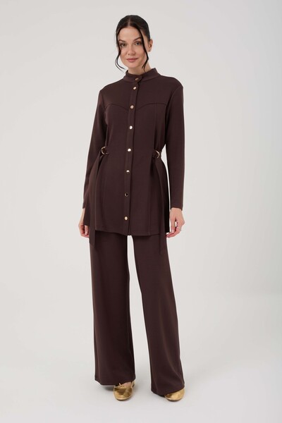 Jupe Kadın Gold Detaylı İpek Modal İkili Takım 8572