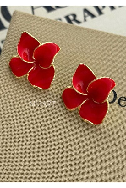 MioArt Mineli Kadın Çiçek Model Küpe