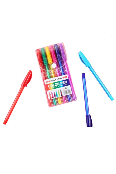 OEM Σετ 6 στυλό, πολύχρωμα, 14 εκ.