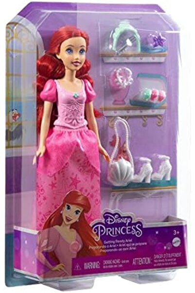 mattel دمية الأميرة أريل من ديزني جاهزة مع الملحقات - 3 سنوات فأكثر