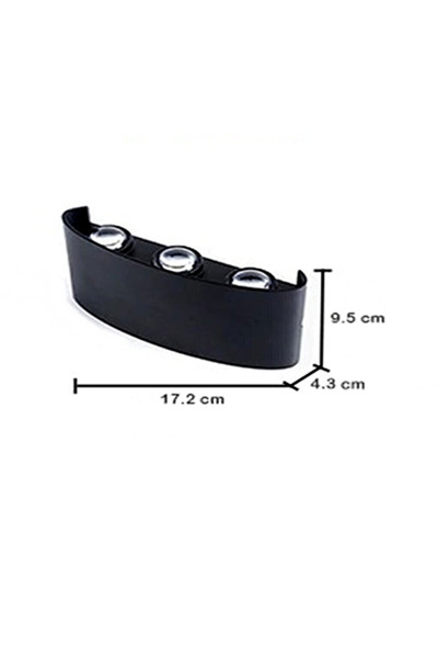 ŞANLED Dekoratif 10w Çift Yönlü Iç-dış Mekan Siyah Kasa Gün Işığı Duvar Aplik-8 Adet