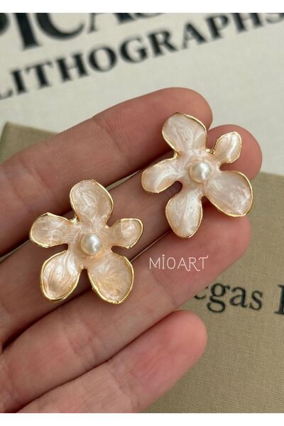 MioArt Mineli Women's Flower Model Earrings
