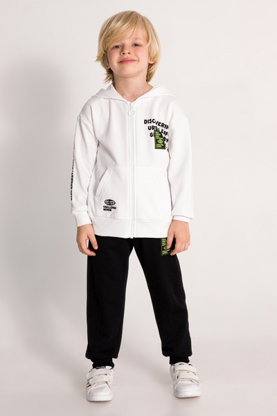 DMB BOYS & GIRLS Boy's Cotton Pocket Cardigan 2-Piece Tracksuit Set