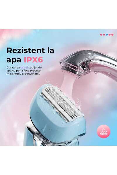 Elindor ® Electric Shaver for Women, 3-In-1, USB Rechargeable, Wet/Dry Shaving, Blue