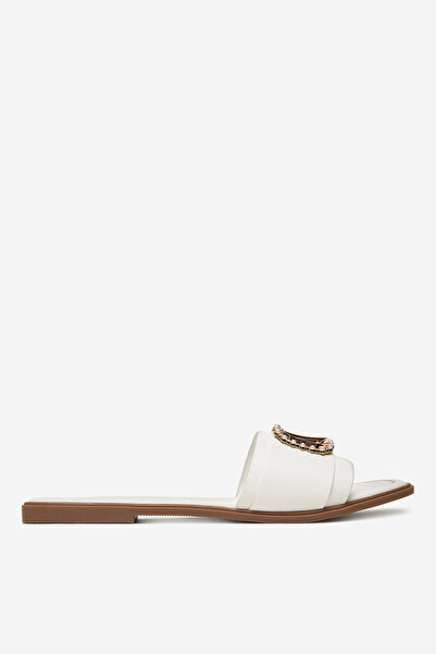 DeeZee Γυναικείες Χαμηλές Σαγιονάρες Λευκές Φλατ 39