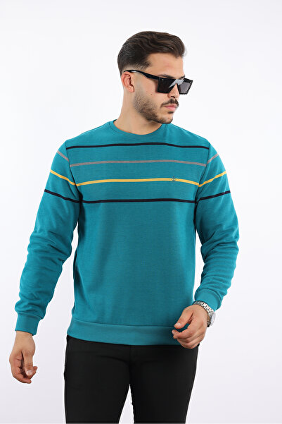 rugatchi Thessaloniki Woven Panel Crew Neck Sweatshirt - Regular Fit