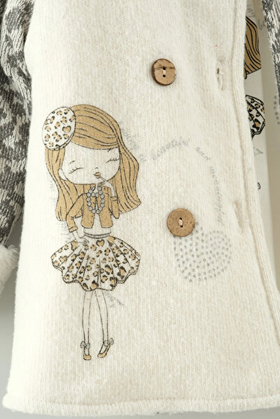 Mini Baray Girl's Plush Coat and Pants Set (1-2-3 Years Old)