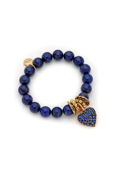 Mon Reve Sedna Lacivert Zirkon Kalp Charm Lapis Bilezik