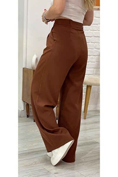 QUUL'Y New Season//Women//Palazzo//High Waist//Lycra//Fabric Pants