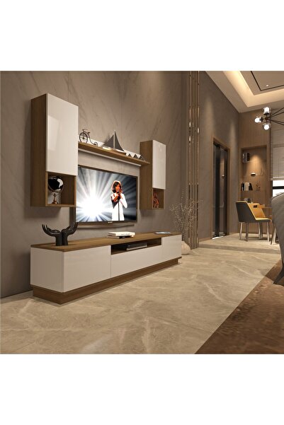 Decoraktiv Trio 5das Mdf Tv Ünitesi Tv Sehpası - Pera - Beyaz