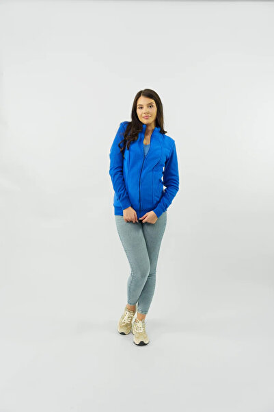 Masstex Hanorac Calipso albastru pentru femei – 100% micropolar călduros, design elegant fără glugă