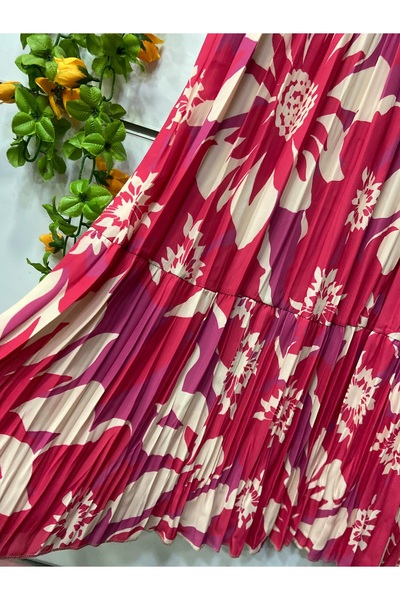 edu collection Patterned Chiffon Skirt with Lining