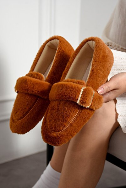 Slipcat Soft Plush Buckle Women's Home Slippers No Noise Lightweight Sole Slippers Home Slippers