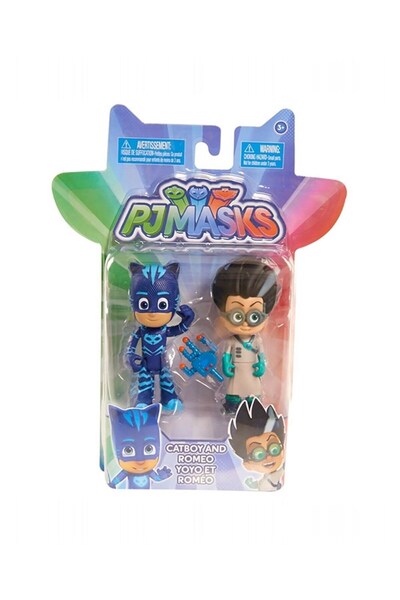 PJMASKS PijaMaskeliler İkili Figür PJMASK PJM65B00 58045 Catboy ve Romeo