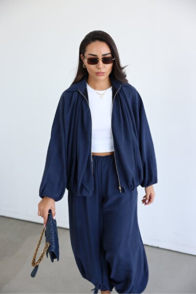 Özge Özgenç Jachetă bomber plisată