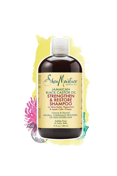 Shea Moisture Sampon fortifiant cu ulei negru de ricin, Shea Moisture, 384ml