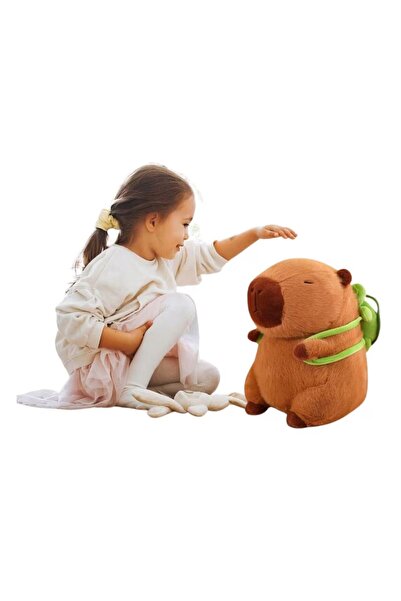 Impact Vision Jucarie de plus Capybara cu rucsac detasabil tip broasca testoa...