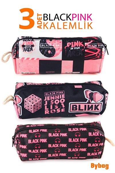 BYBAG Blackpink K-Pop Desenli Kalemlik Fermuarlı Makyaj Çantası