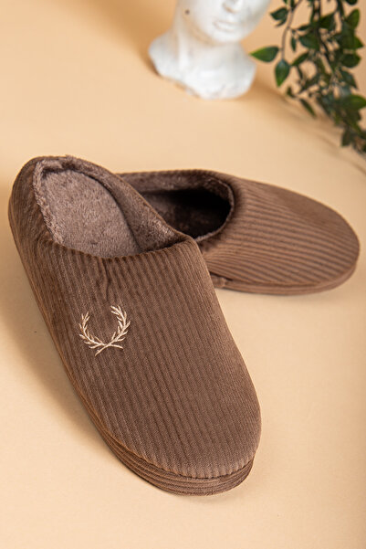 uway Winter Men's Visco Orthopedic Non-Slip Sole Soundproof Groom and Bride Home Slippers