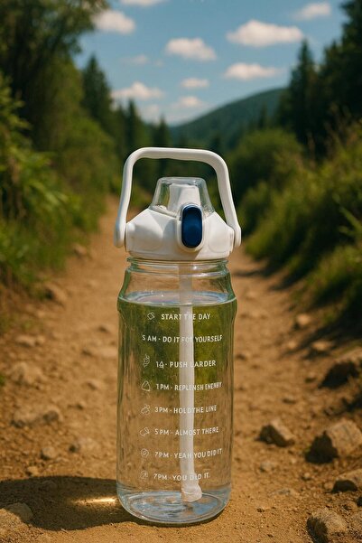 YzHome Luxury Colored Acrylic Water Bottle Motivation Model 2 Liters