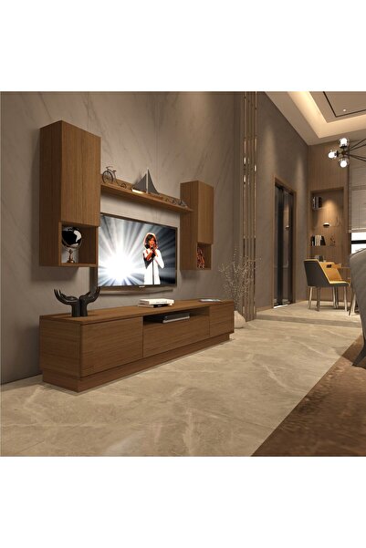 Decoraktiv Trio 5das Mdf Tv Ünitesi Tv Sehpası - Naturel Ceviz